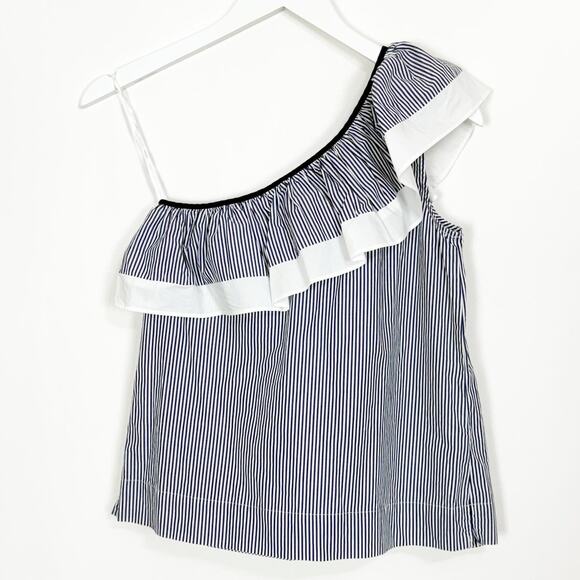 J. Crew Striped One Shoulder Top - Picture 6 of 6